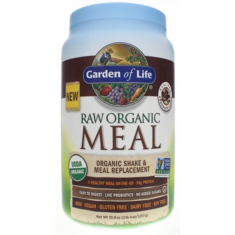 Raw Organic Meal Shake &amp; Meal Replacement, Chocolate, 35.9 Oz | Сырой органический пищевой коктейль и замена питания, Шоколад, 35,9 унции