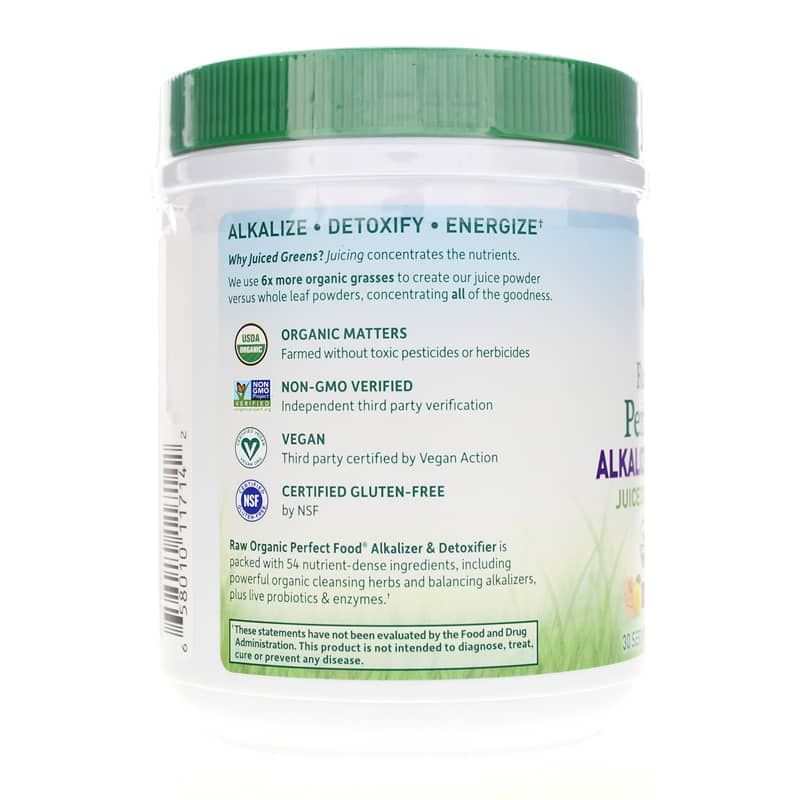 Raw Organic Perfect Food Alkalizer &amp; Detoxifier Green Powder | Сырой органический идеальный пищевой ощелачиватель и детоксикатор зеленый порошок