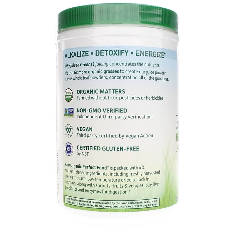 Raw Organic Perfect Food Green Powder, Original, 14.6 Oz | Сырая органическая идеальная пища зеленый порошок, Оригинал, 14,6 унции