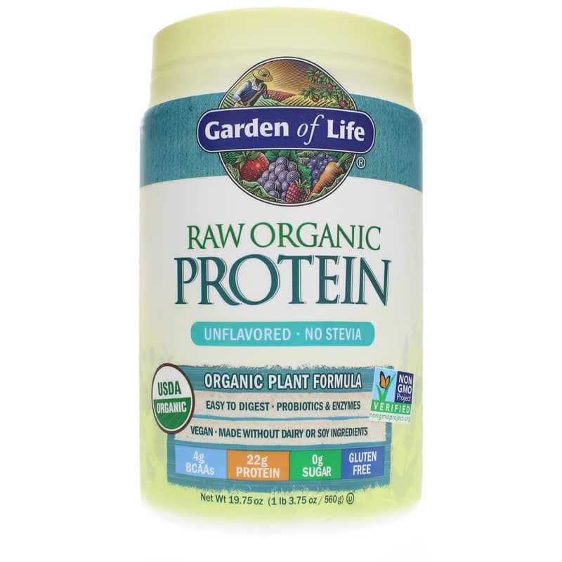 Raw Organic Protein, Unflavored, 19.75 Oz | Сирий органічний протеїн, Неароматизований, 19,75 унції