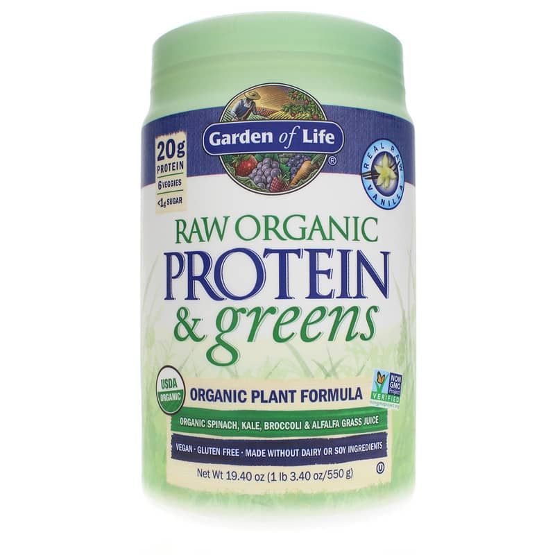 Raw Protein &amp; Greens, Vanilla, 19.4 Oz | Сирий білок і зелень, Ваніль, 19,4 унції