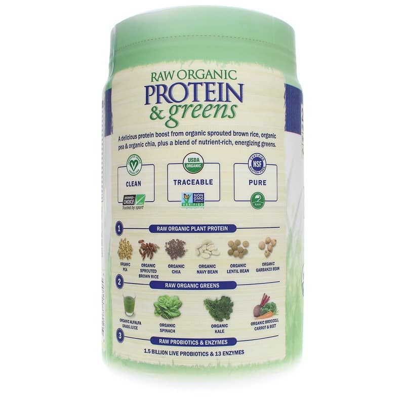 Raw Protein &amp; Greens, Vanilla, 19.4 Oz | Сирий білок і зелень, Ваніль, 19,4 унції