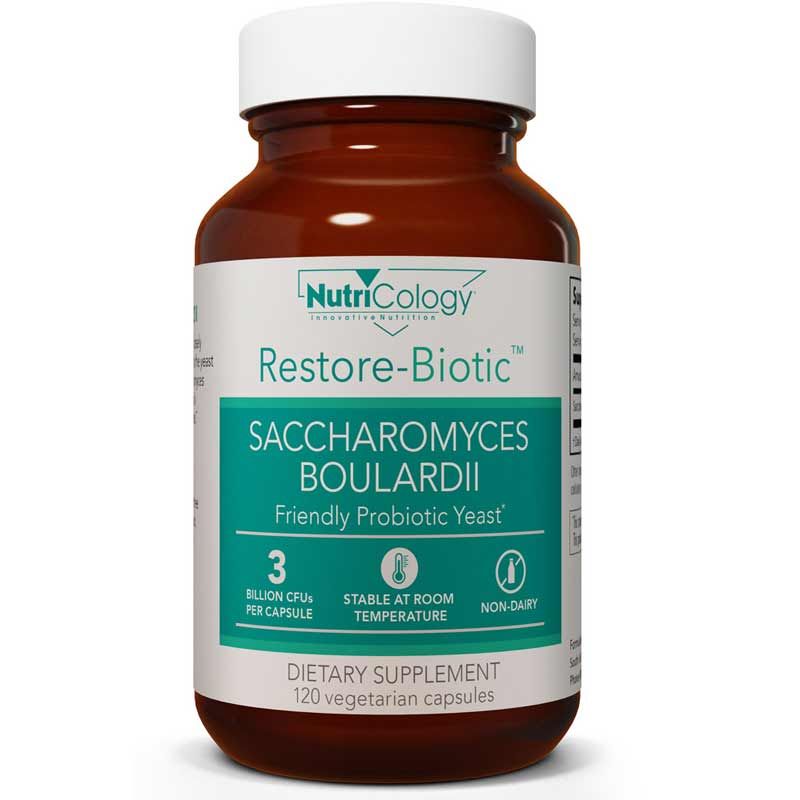 Restore-Biotic Saccharomyces Boulardii, Nutricology, 120 Veg Capsules | Восстанавливающий биотик сахаромицес булардий, нутрициология, 120 вегетерианских капсул