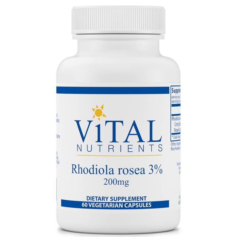 Rhodiola Rosea 3% 200 Mg, 60 Veg Capsules | Родиола розовая 3% 200 мг, 60 вегетерианских капсул