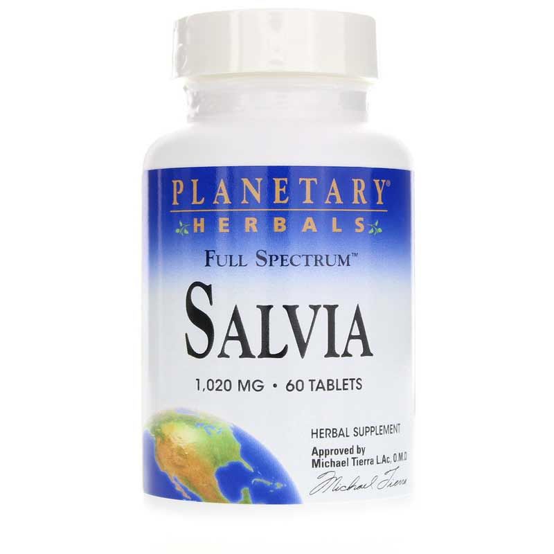 Salvia Full Spectrum 1020 Mg, 60 Tablets | Сальвия полный спектр 1020 мг, 60 таблеток