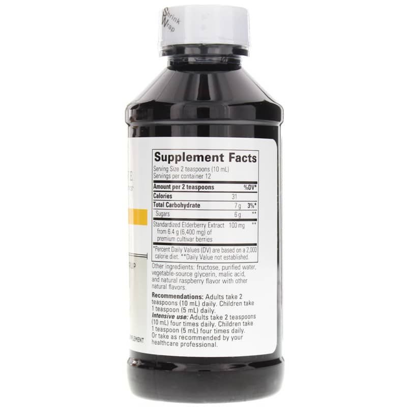 Sambucus Black Elderberry Syrup Berry Flavor, 4 Oz | Сироп самбукуса чорної бузини ягідний смак, 4 унції