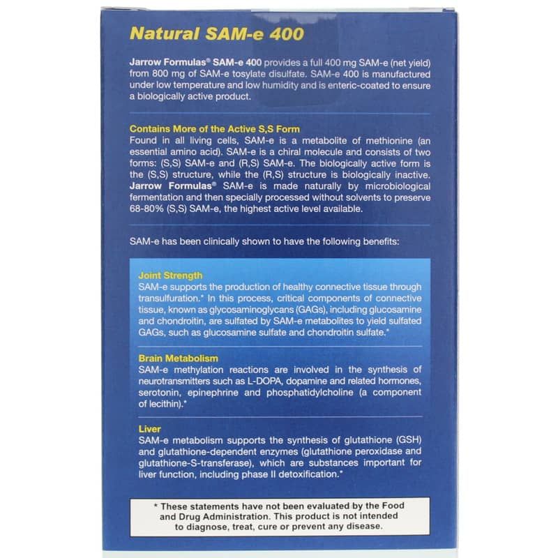 SAMe 400 Mg, 30 Tablets | SAMe 400 мг, 30 таблеток