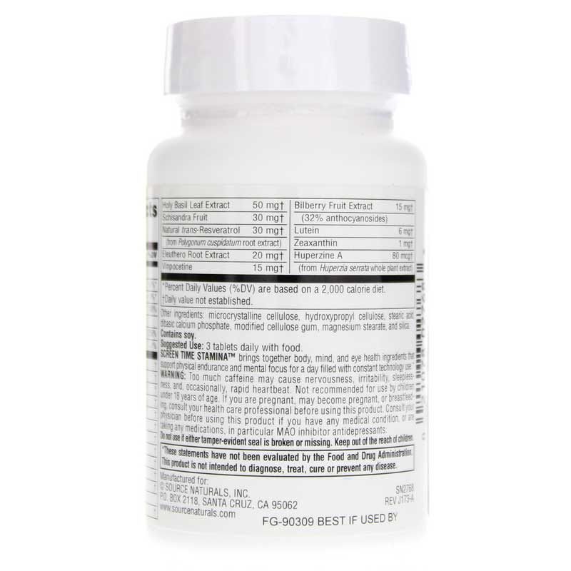 Screen Time Stamina, 30 Tablets | Выдержка экранного времени, 30 таблеток