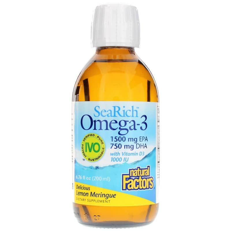 SeaRich Omega-3 with Vitamin D Liquid Lemon | SeaRich омега-3 с витамином D жидкий лимон