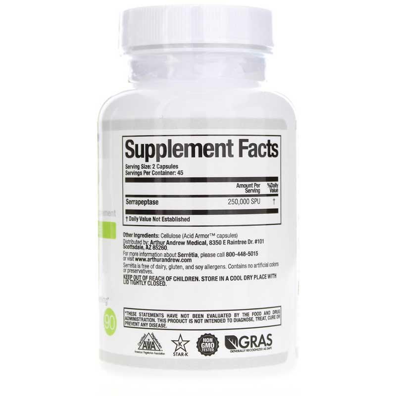 Serretia Pure Serrapeptase, 90 Capsules | Серретіа чиста серрапептаза, 90 капсул