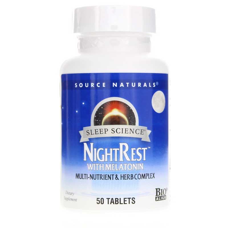 Sleep Science NightRest with Melatonin, 50 Tablets | Наука о сне NightRest с мелатонином, 50 таблеток