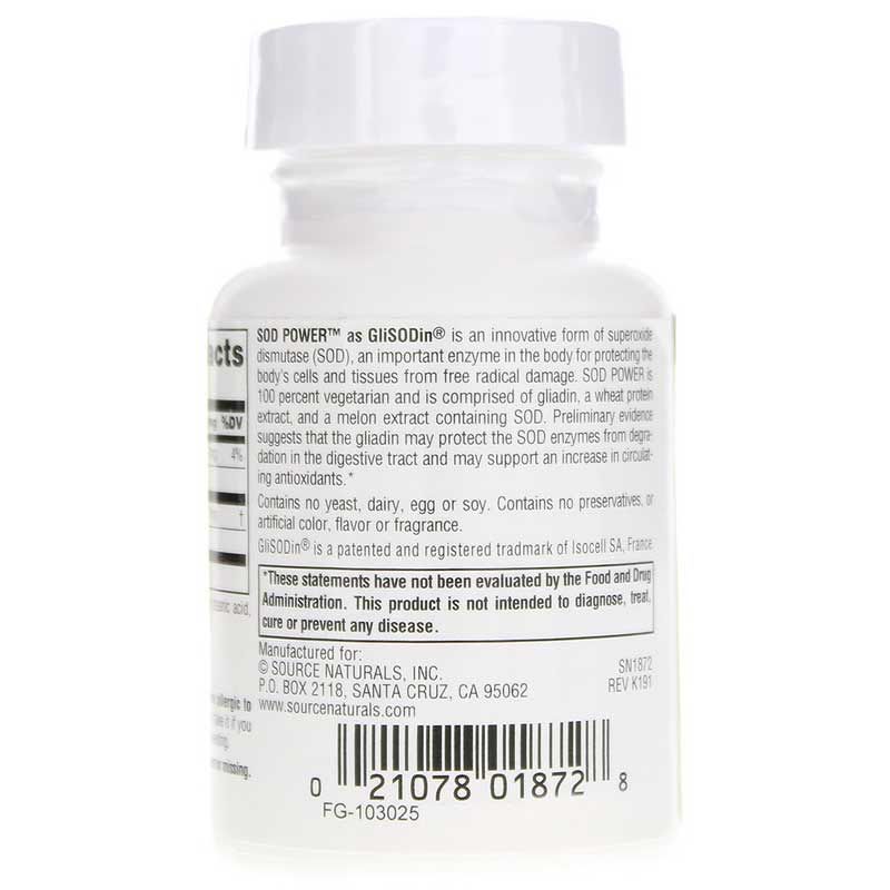 SOD Power 250 Mg Superoxide Dismutase, 30 Tablets | SOD потужність 250 мг супероксиддисмутази, 30 таблеток