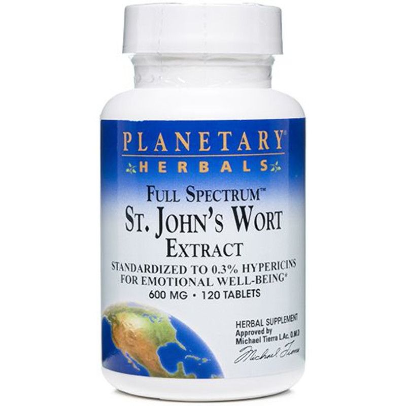 St. John's Wort Extract 600 Mg Full Spectrum, 120 Tablets | Екстракт звіробою 600 мг повний спектр, 120 таблеток