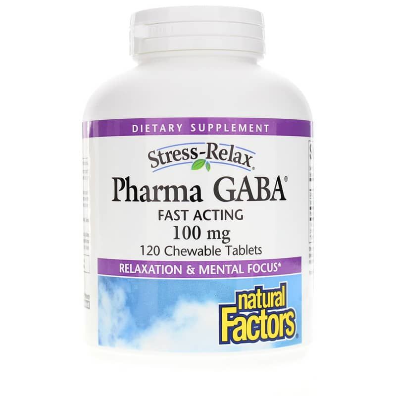 Stress-Relax Pharma GABA Chewable, 120 Chewable Tablets | Стресс-релакс фарма ГАМК жевательный, 120 жевательных таблеток