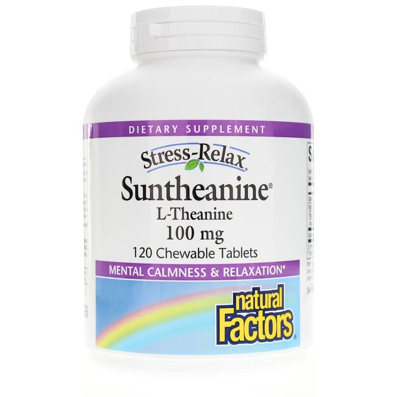 Stress-Relax Suntheanine Chewable, 120 Chewable Tablets | Сунтеанин для снятия стресса жевательный, 120 жевательных таблеток