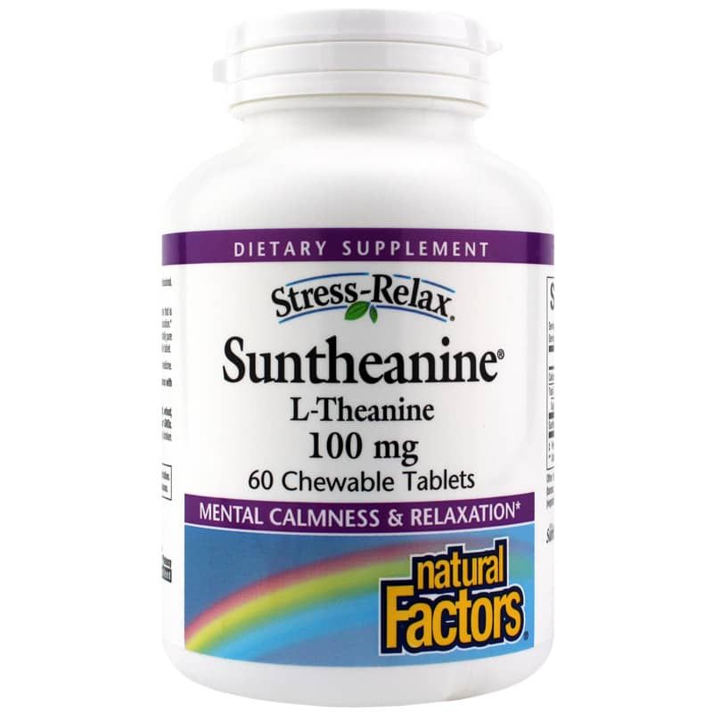 Stress-Relax Suntheanine Chewable, 60 Chewable Tablets | Сунтеанін для зняття стресу жувальний, 60 жувальних таблеток