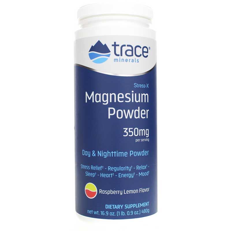 Stress-X Magnesium Powder Raspberry Lemon, 16.9 Oz | Стрес-Х магнієвий порошок малина лимон стрес-Х, 16,9 унції