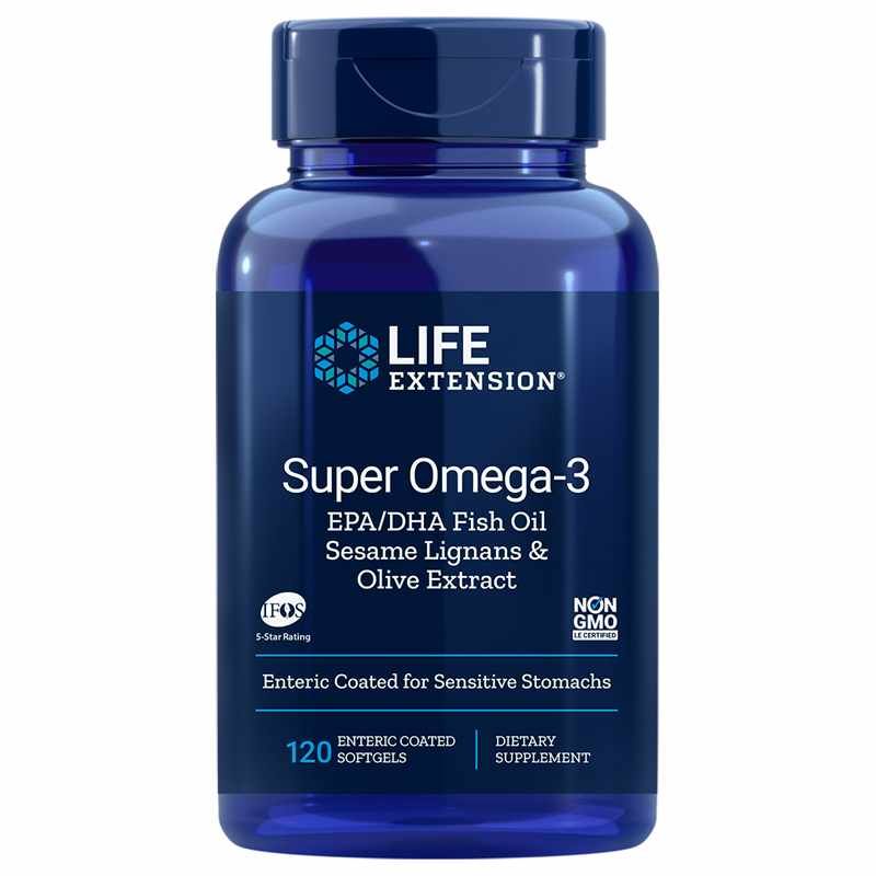 Super Omega-3 EPA/DHA with Sesame Lignans &amp; Olive Extract, 120 Enteric Coated Softgels | Супер омега-3 EPA/DHA с лигнанами кунжута и экстрактом оливы, 120 гелевых капсул с энтеральным покрытием