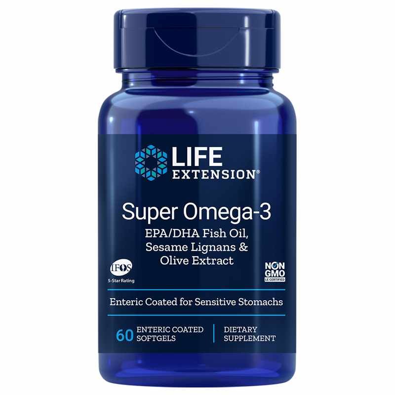 Super Omega-3 EPA/DHA with Sesame Lignans &amp; Olive Extract, 60 Enteric Coated Softgels | Супер омега-3 EPA/DHA с лигнанами кунжута и экстрактом оливы, 60 гелевых капсул с энтеральным покрытием