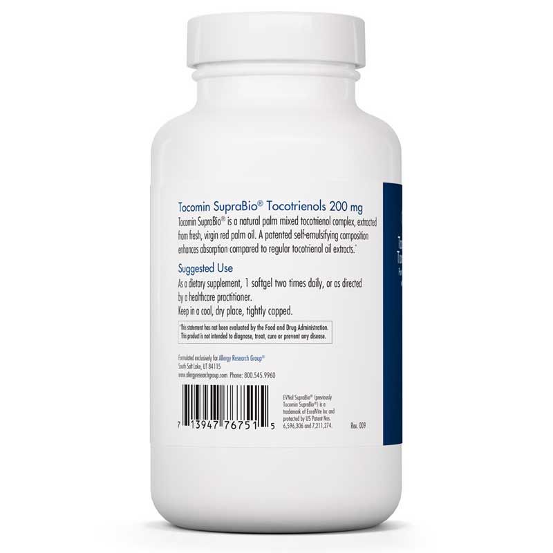 Tocomin SupraBio Tocotrienols 200 Mg, 120 Softgels | Токомин SupraBio токотриенолы 200 мг, 120 гелевых капсул