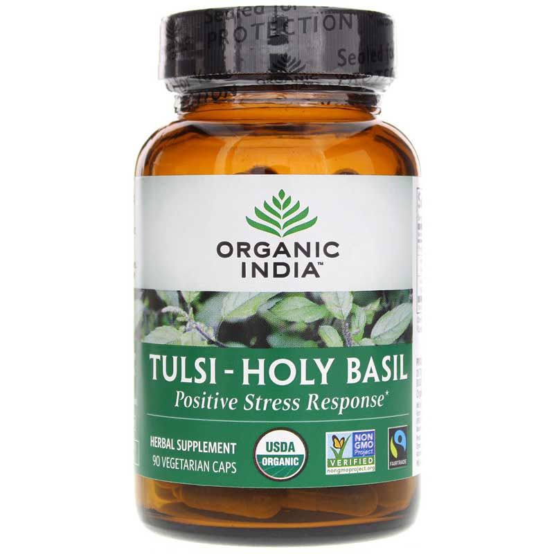 Tulsi-Holy Basil Certified Organic, 90 Veg Capsules | Базилик тулси, сертифицированный органический, 90 вегетерианских капсул