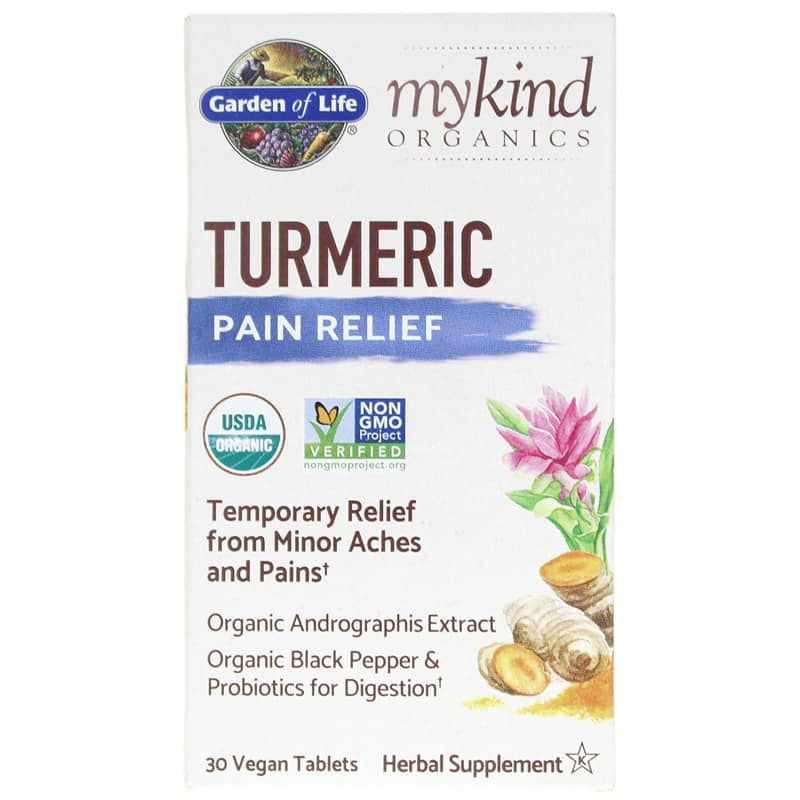 Turmeric Pain Relief, 30 Veg Tablets | Куркума полегшення болю, 30 Вегетаріанський таблеток