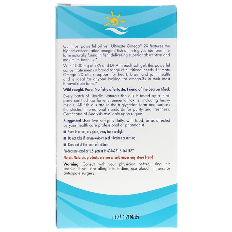 Ultimate Omega 2X, 60 Softgels | Вища омега 2X, 60 гелевих капсул