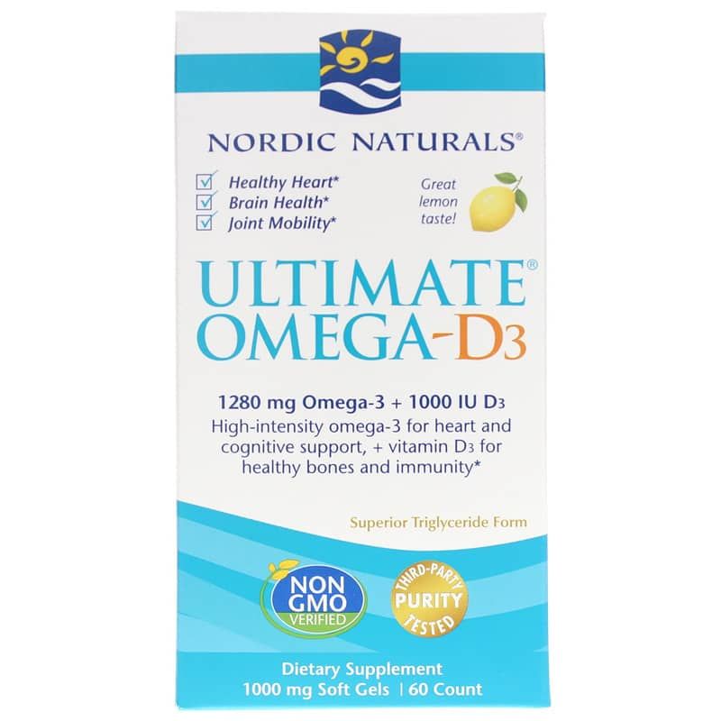 Ultimate Omega-D3, 60 Softgels | Высшая степень омега-D3, 60 гелевых капсул