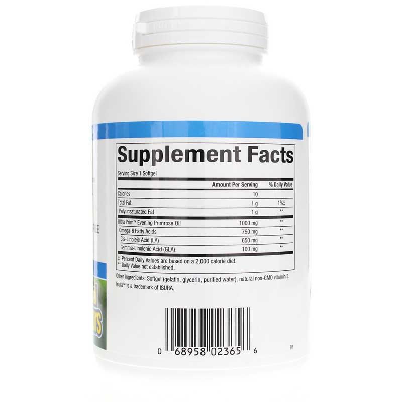 Ultra Prim Evening Primrose Oil 1000 Mg, 180 Softgels | Олія примули вечірньої ultra prim 1000 мг, 180 гелевих капсул