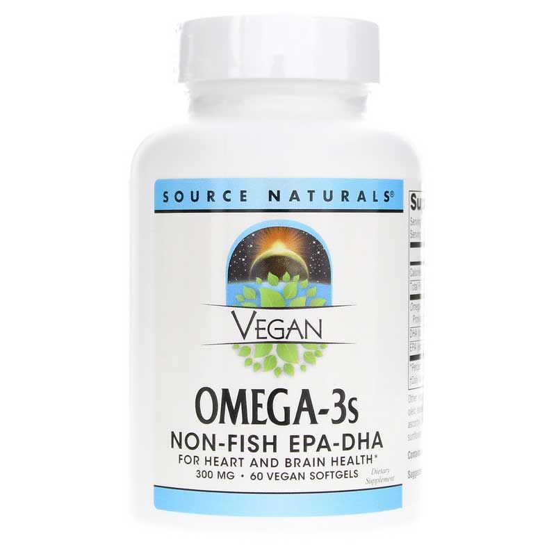 Vegan Omega-3s EPA-DHA, Source Naturals, 60 Vegan Softgels | Веганські омега-3s EPA-DHA, source naturals, 60 Веганський гелевий капсул