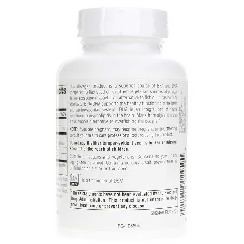 Vegan Omega-3s EPA-DHA, Source Naturals, 60 Vegan Softgels | Веганські омега-3s EPA-DHA, source naturals, 60 Веганський гелевий капсул