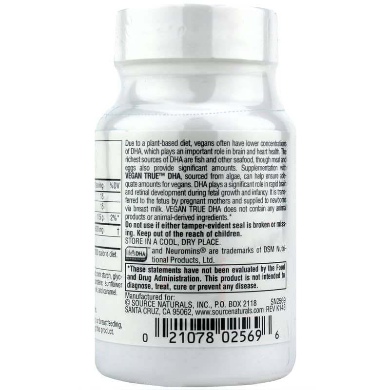 Vegan True Neuromins DHA 200 Mg | Веганські справжні істинні нейроміни DHA 200 мг