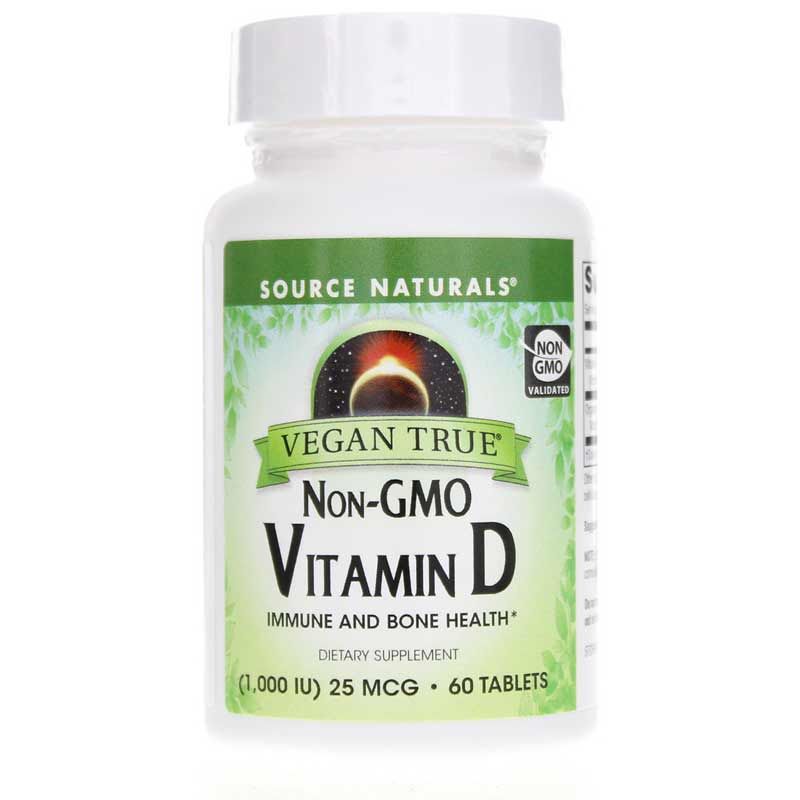 Vegan True Non-GMO Vitamin D, 60 Tablets | Веганский истинный витамин D без ГМО, 60 таблеток