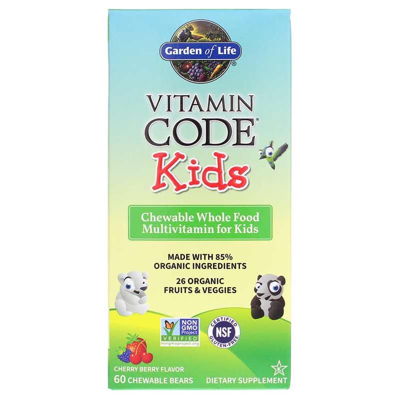 Vitamin Code Kids Chewable Whole Food Multivitamin, 60 Chewables | Витаминный код детский жевательный мультивитамин цельного питания, 60 жевательных таблеток