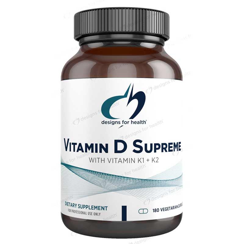 Vitamin D Supreme with K1 and K2, 180 Veg Capsules | Вітамін D вищий із К1 і К2, 180 вегетеріанських капсул