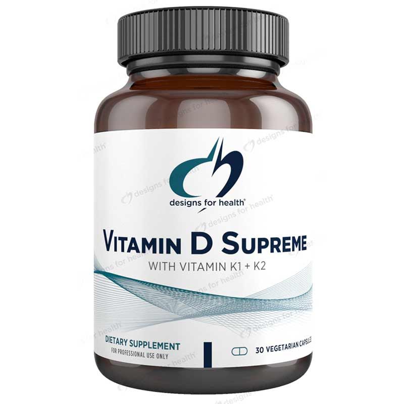 Vitamin D Supreme with K1 and K2, 30 Veg Capsules | Вітамін D вищий із К1 і К2, 30 вегетеріанських капсул