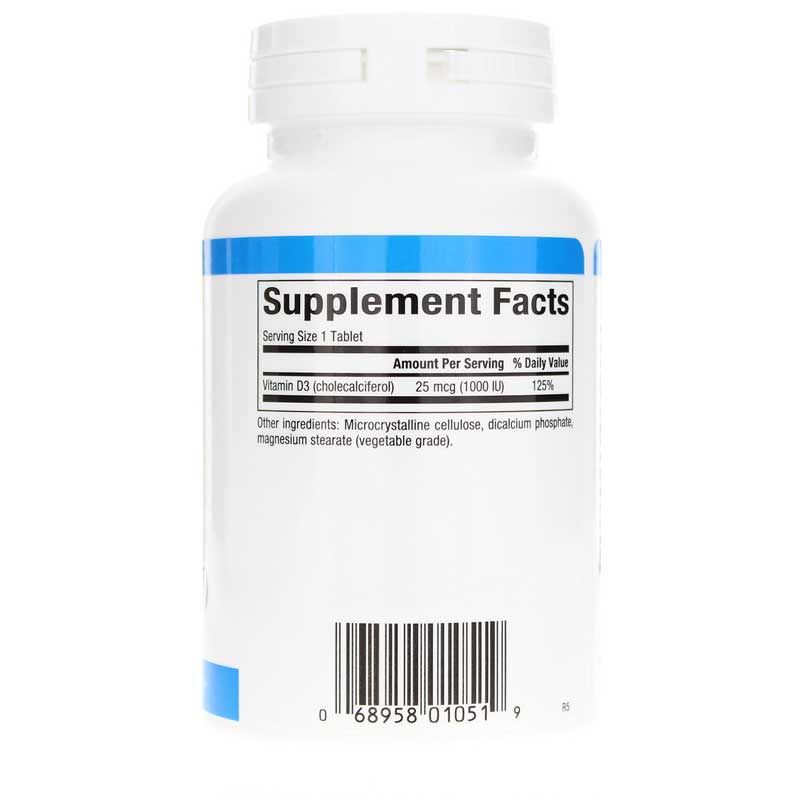 Vitamin D3 1000 IU Tablets, 180 Tablets | Витамин D3 1000 МЕ таблетки, 180 таблеток