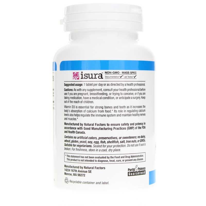 Vitamin D3 1000 IU Tablets, 180 Tablets | Витамин D3 1000 МЕ таблетки, 180 таблеток