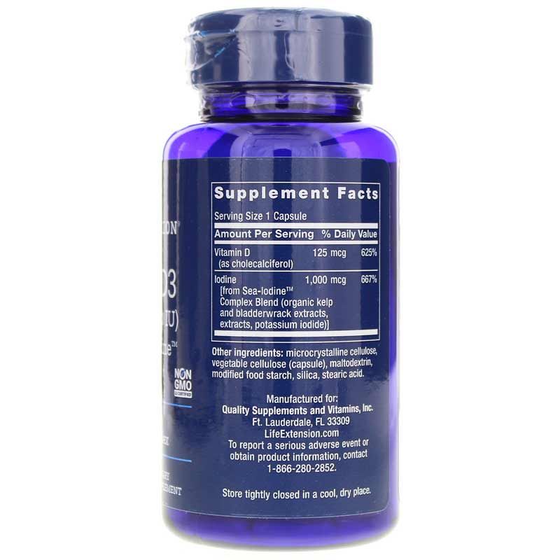 Vitamin D3 5000 IU with Sea-Iodine | Вітамін D3 5000 МО з морським йодом