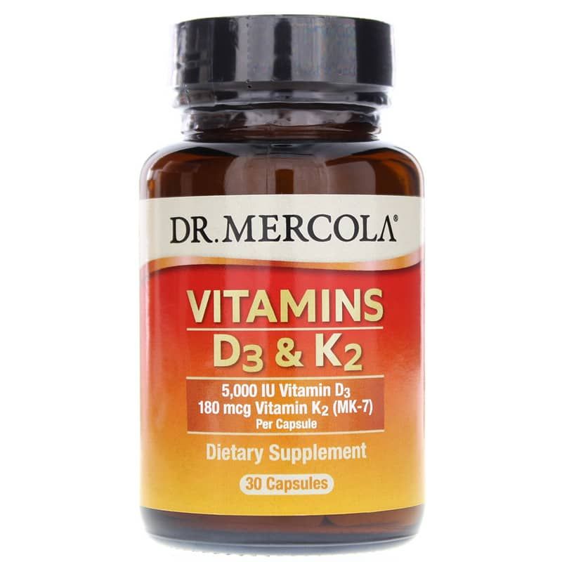 Vitamins D3 and K2, 30 Capsules | Витамины D3 и K2, 30 капсул