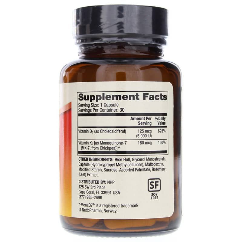 Vitamins D3 and K2, 30 Capsules | Витамины D3 и K2, 30 капсул