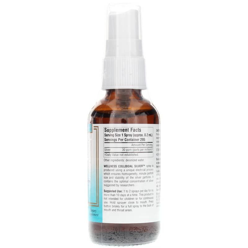 Wellness Colloidal Silver Throat Spray 30 PPM, 2 Oz | Велнес колоїдне срібло спрей для горла 30 PPM, 2 унції