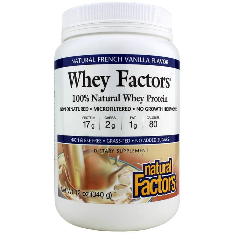 Whey Factors Natural Whey Protein, French Vanilla, 12 Oz | Сывороточные факторы натуральный сывороточный протеин, Французская ваниль, 12 унций