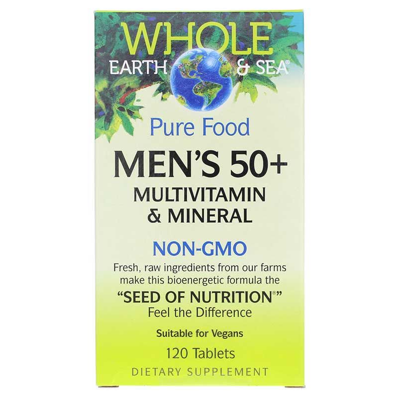 Whole Earth &amp; Sea Men's 50+ Multi, 120 Tablets | Уся земля і море чоловіча 50+ мульти, 120 таблеток