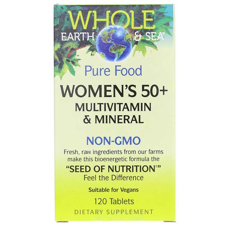 Whole Earth &amp; Sea Women's 50+ Multi, 120 Tablets | Вся земля и море женский 50+ мульти, 120 таблеток