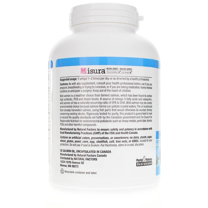 Wild Alaskan Salmon Oil 1000 Mg, 180 Softgels | Масло дикого аляскинского лосося 1000 мг, 180 гелевых капсул