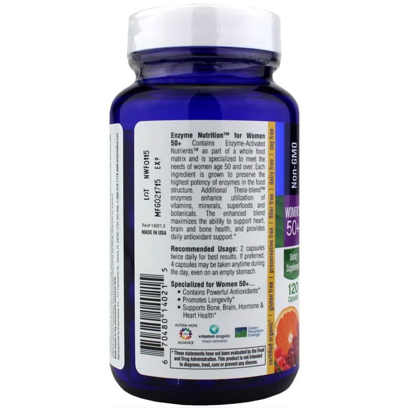 Women's 50+ Enzyme Nutrition Multivitamin, 120 Capsules | Мультивітамін ензимне харчування для жінок 50+, 120 капсул