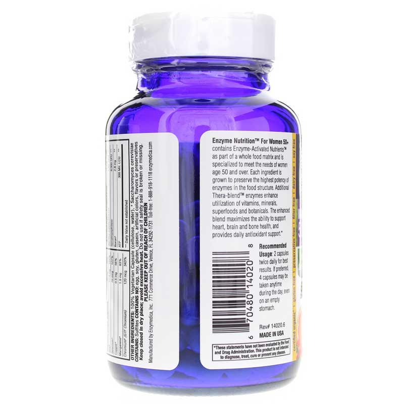 Women's 50+ Enzyme Nutrition Multivitamin, 60 Capsules | Мультивітамін ензимне харчування для жінок 50+, 60 капсул