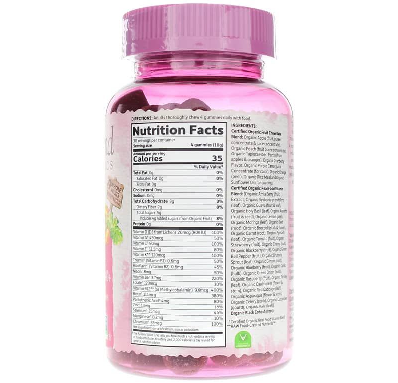 Women's Multi 40+ Whole Food Multivitamin Gummies | Жіночі мульти 40+ мультивітаміни з цільних харчових продуктів жувальні цукерки