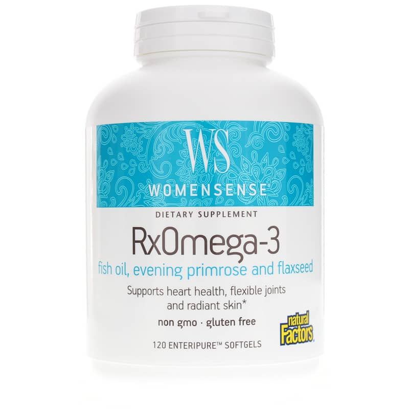 WomenSense RxOmega-3 Fish Oil, Evening Primrose &amp; Flaxseed | WomenSense RxОмега-3 риб'ячий жир, примула вечірня та лляне насіння